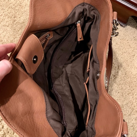 Beautiful Chaps brown leather shoulder bag- PERFECT condition; unused - Picture 5 of 7